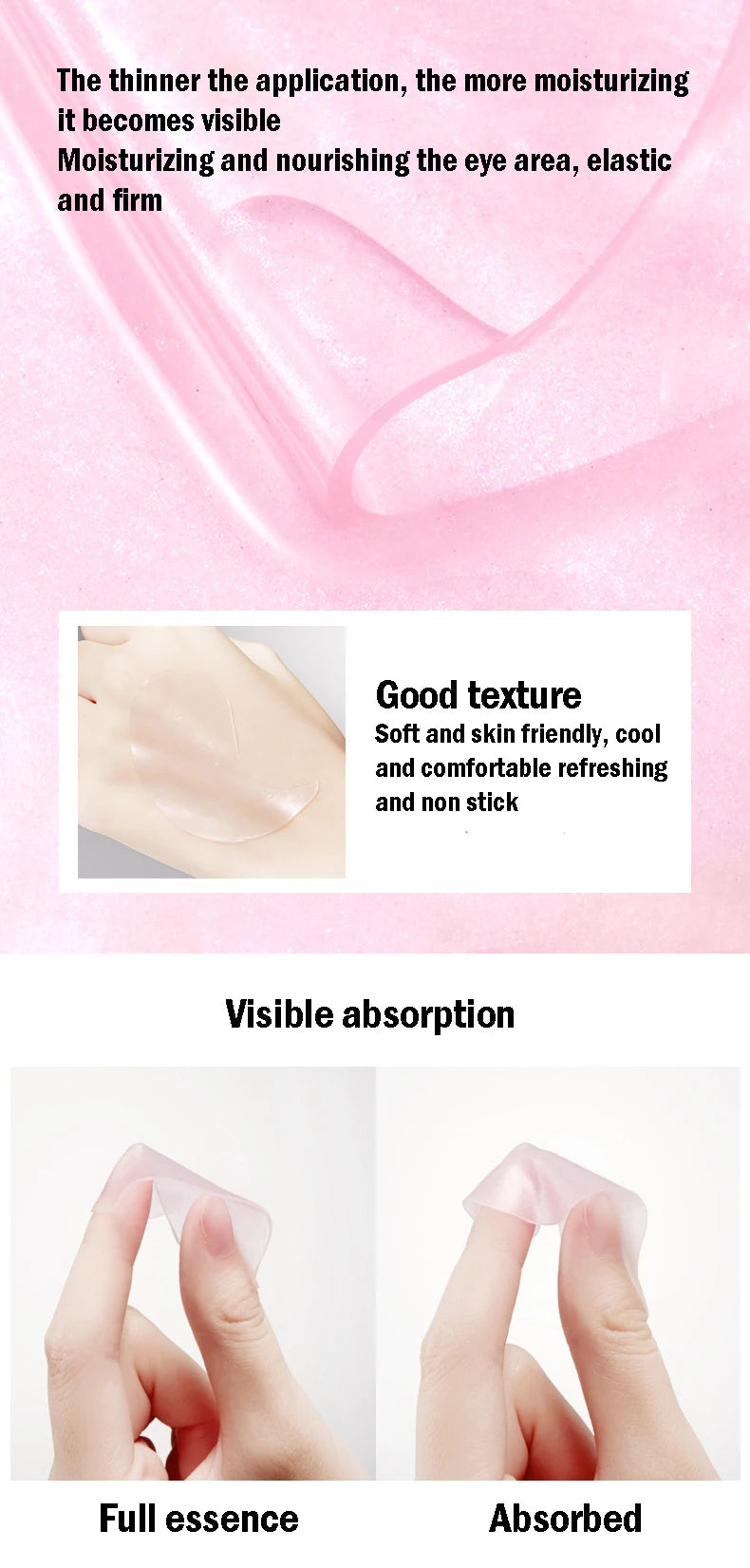 60pcs/box BIOAQUA Seaweed Crystal Collagen Eye Mask Anti Dark Circles Remove Eye Bags Moisturizing Eye Patches for Eye Skin Care