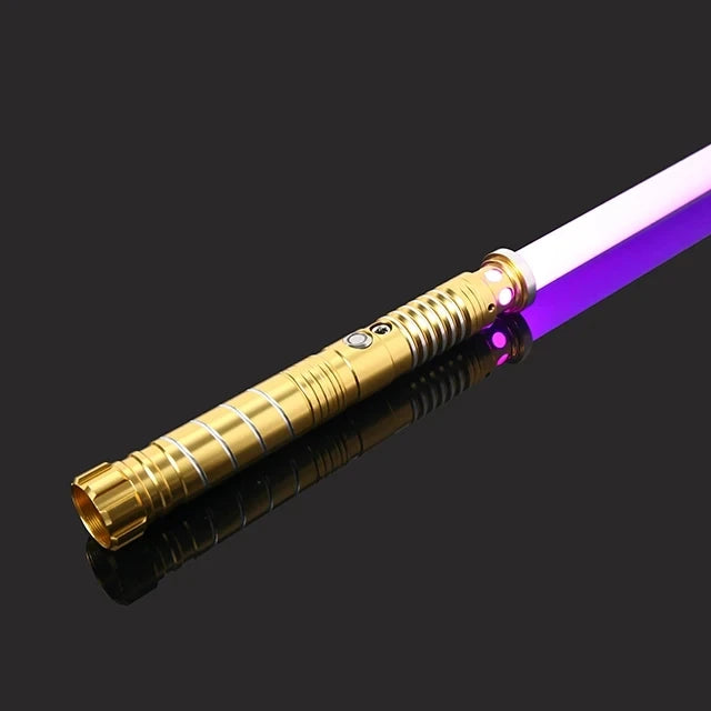 RGB Metal Lightsaber Dueling Smooth Swing Laser Sword Sabre De Luz 16 Color Changing 16 Sounds FOC Rave Weapon Flashing Toy