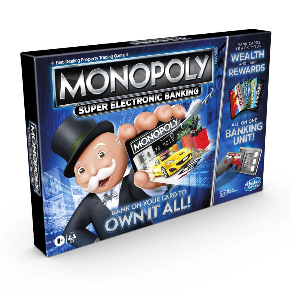 Hasbro Real Estate Tycoon Monopoly Super Electronic Bank Card Machine Monopoly Board Game Toys