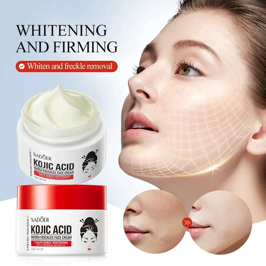 1/2pcs SADOER Kojic Acid Face Cream Moisturizing Freckle Removing Creams Brightening Hydrating Facial Cream Skin Care Products