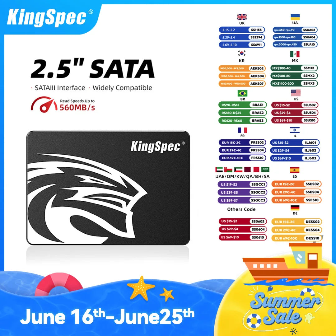 SSD Drive HDD 2.5 Hard Disk SSD 120GB 240GB 1TB 512GB 128GB 256GB HD SATA 4TB Disk Internal Hard Drive for Laptop PC KingSpec