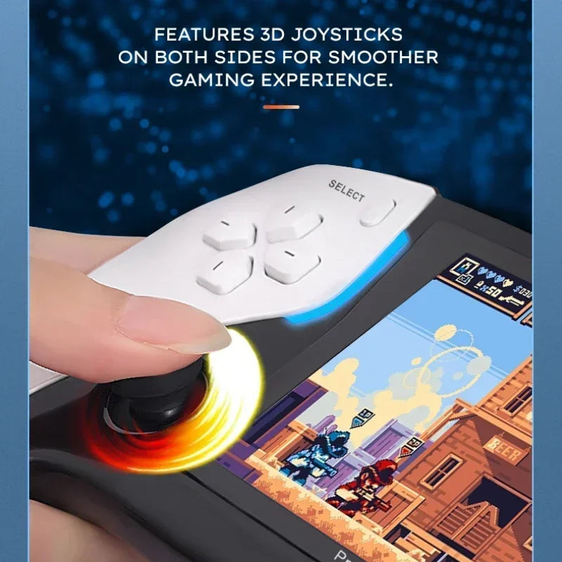 NEW Project X Portable Pocket Video Game Console 128G 40000+ Games 4.3” IPS Screen Support PS1 Retro Gaming Dual Speaker Stereo