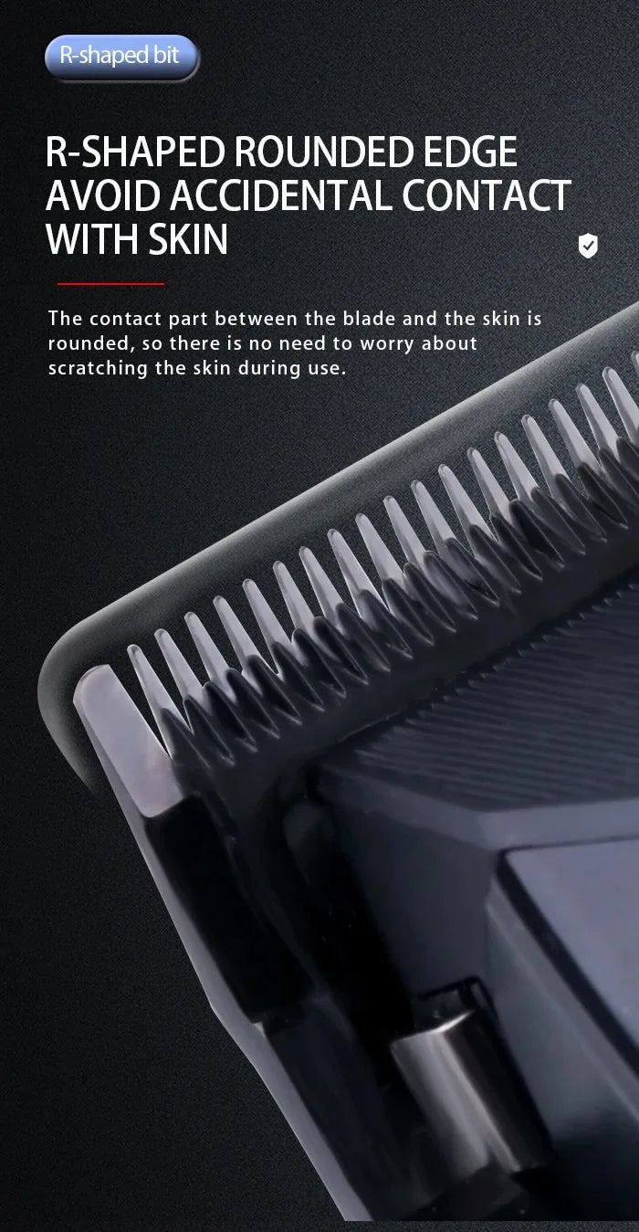 Kemei Professional Barber Hair Clippers USB Rechargeable Cordless Hair Trimmer Powerful Hair Cutting Grooming Machine for Men