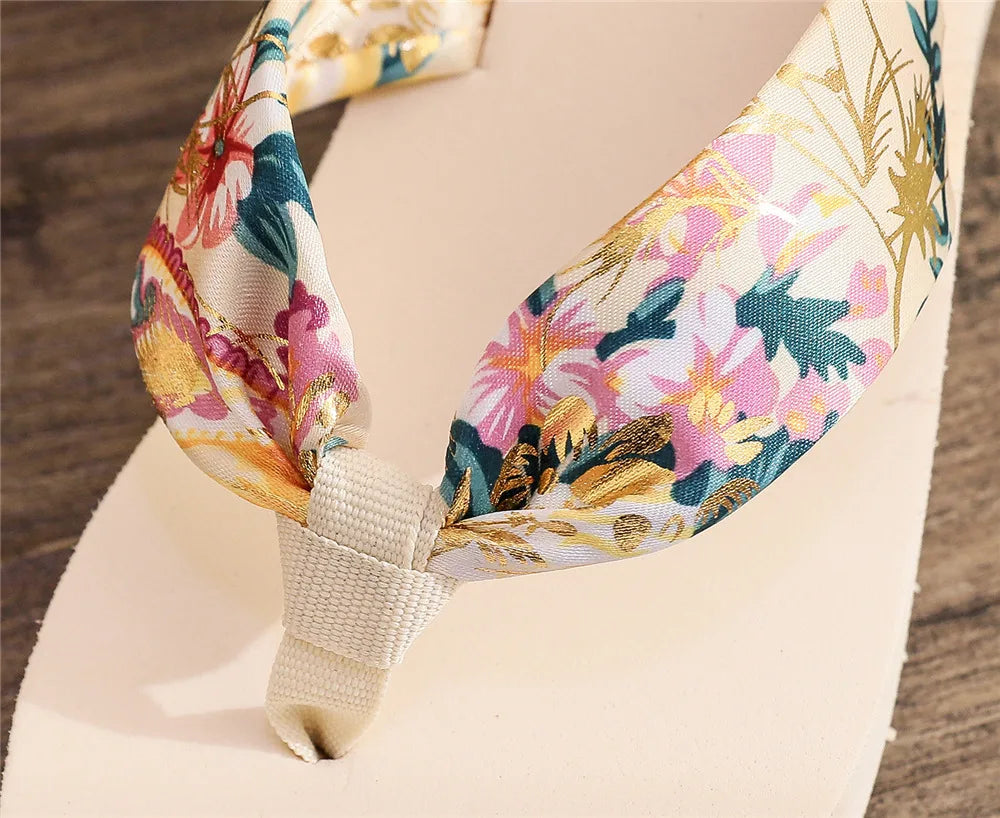 2025 Fashion Women Flip Flops Summer Beach Platform Slippers Casual Outside Wedges Sandals Summer Women Shoes