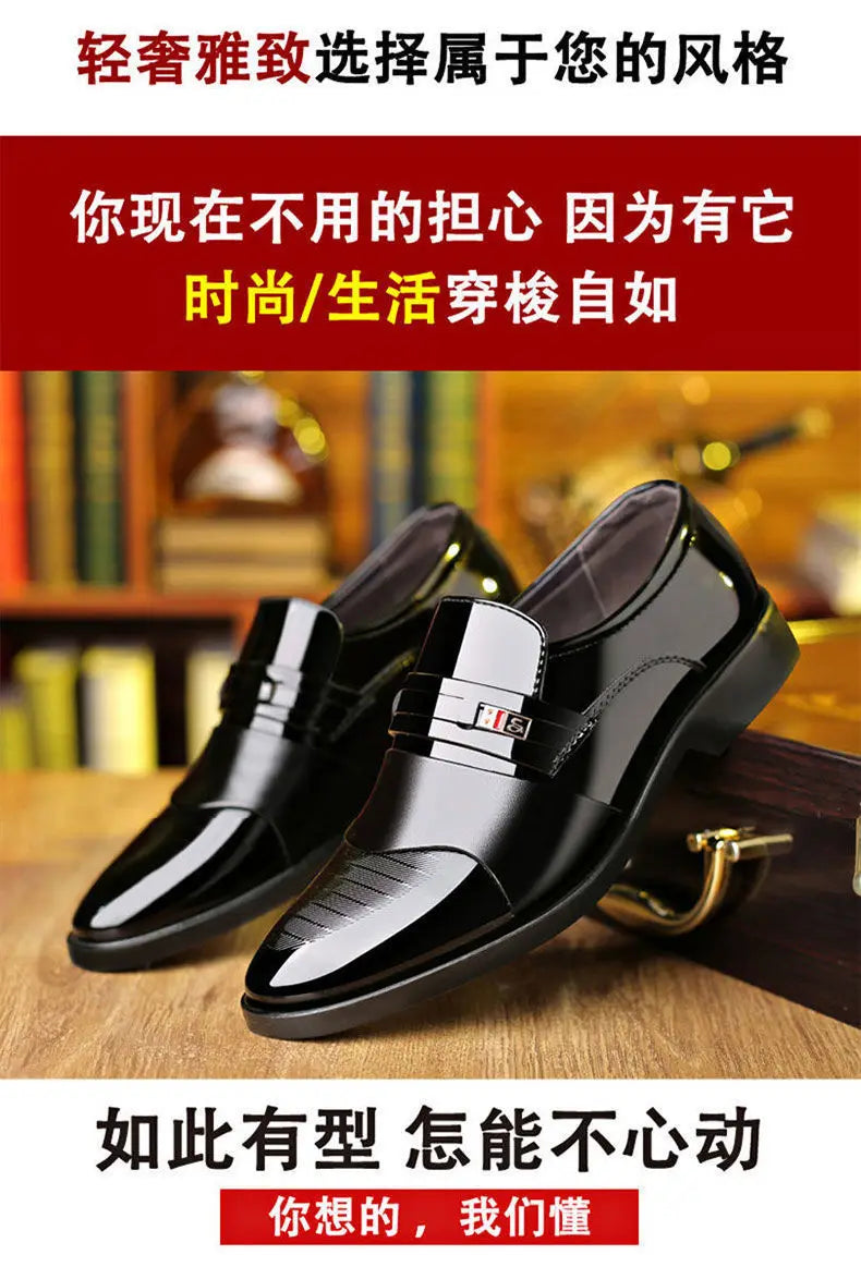 Fashion Business Dress Men Shoes Formal Slip on Dress Shoes Mens Oxfords Footwear High Quality Leather Shoes for Men Loafers