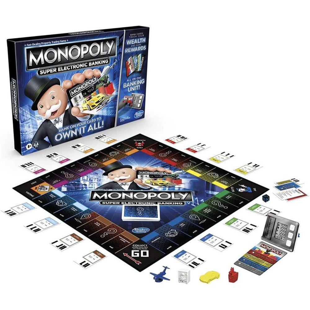 Hasbro Real Estate Tycoon Monopoly Super Electronic Bank Card Machine Monopoly Board Game Toys