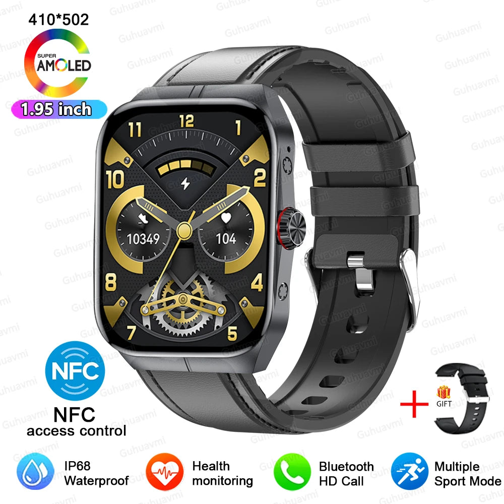 Smartwatch Men Women NFC AMOLED Screen Always Show Time Clock  Bluetooth Call IP68 Waterproof Smart Watch Sport Fitness Bracelet