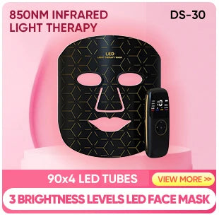 807 Nano Lamp LED Facial Mask With LED Light Therapy 3 Color Red Light Therapy Anti-Aging Mask Full Face With Neck Beauty Health