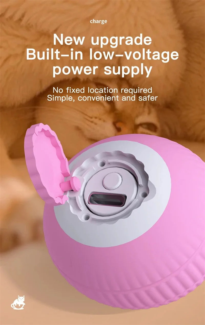 Cat Interactive Ball Training Self-moving Kitten Electric Cat Ball Toys Electronic Automatic Rolling Magic Ball Toys for Cat