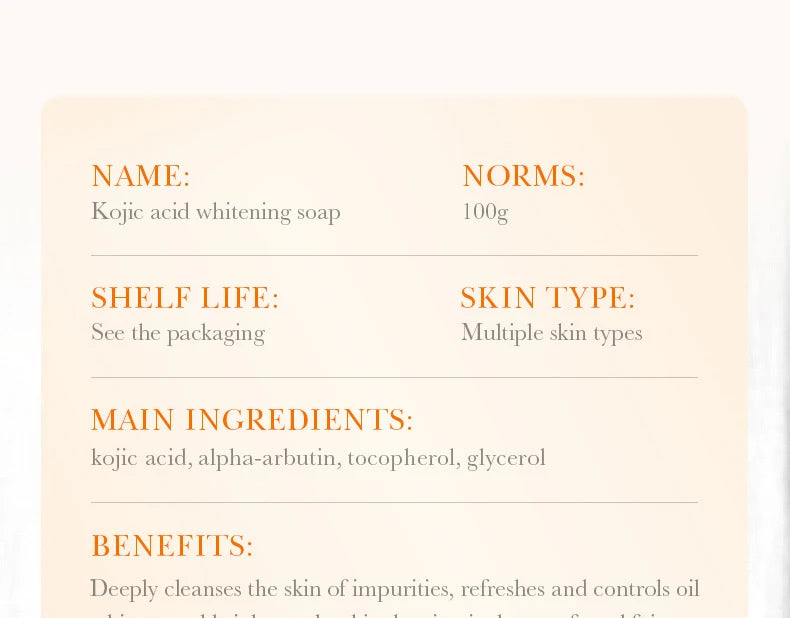 1/2pcs SADOER Kojic Acid Facial Soap Face Wash Foam Facial Cleanser Moisturizing Hydrating Oil Control Body Bathing Soap