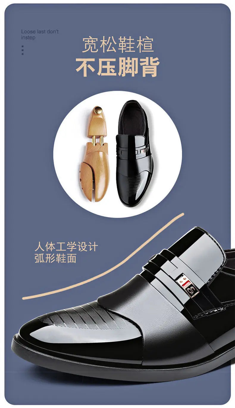 Fashion Business Dress Men Shoes Formal Slip on Dress Shoes Mens Oxfords Footwear High Quality Leather Shoes for Men Loafers
