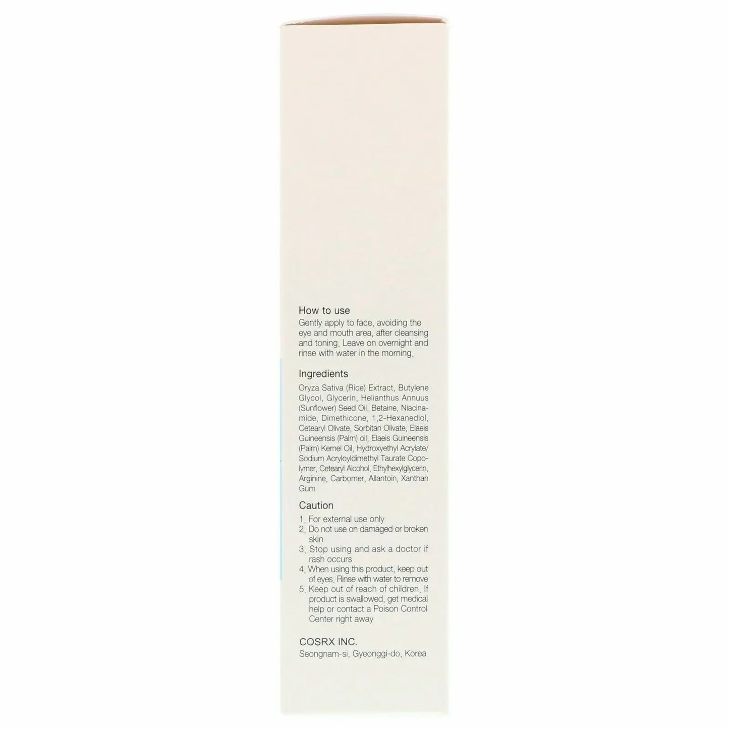 COSRX Ultimate Nourishing Rice Overnight Spa Mask 60ml