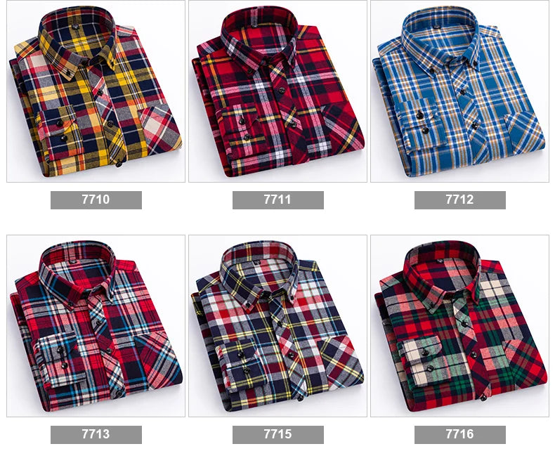 plus size 8XL100%cotton sanding long-sleeve shirts for men slim fit casual plain shirt soft palid tops designer elegant clothes