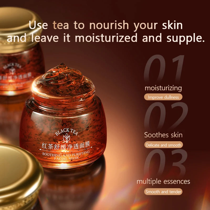 FONCE red Tea soothing and moisturizing facial mask, tea fragrance ,Improve facial condition,Jelly texture，skin care cream 120g