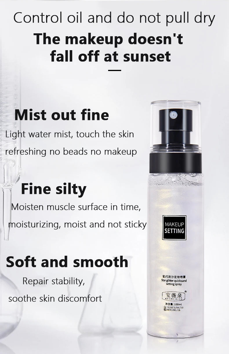 Makeup Fixer Spray Waterproof Sweatproof Long Lasting Oil Control Hydrating Makeup Fixing Setting Spray Cosmetics