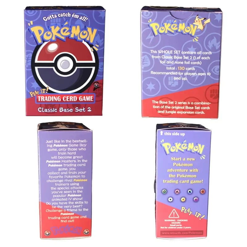 Pokémon Foil 33 Packs 1ST Edition Classic Base Set Proxy Cards PKM Games Board Games Whole Set Card Collection Toys Gift