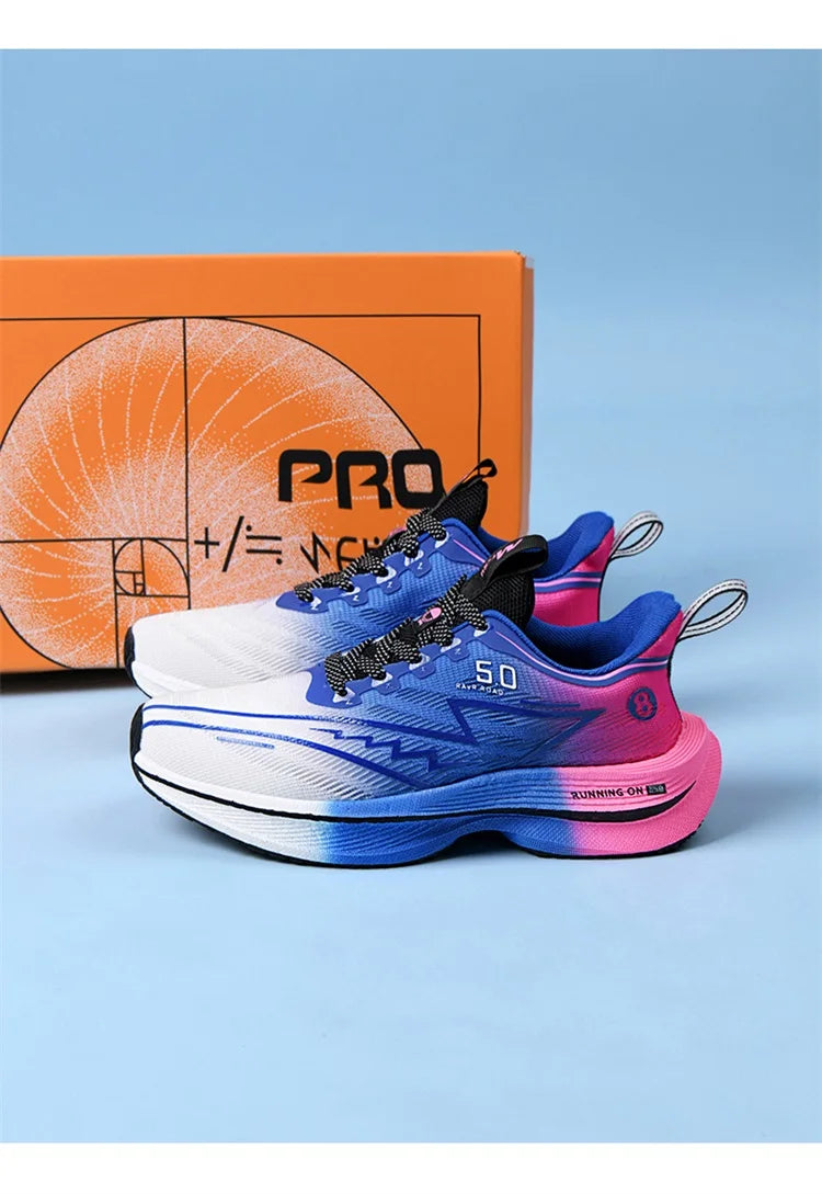 New Men's Carbon Plate Running Shoes Soft Cushion Shock Absorbing Sports Shoes Unisex Sneakers Light Anti-Slip Training Shoes