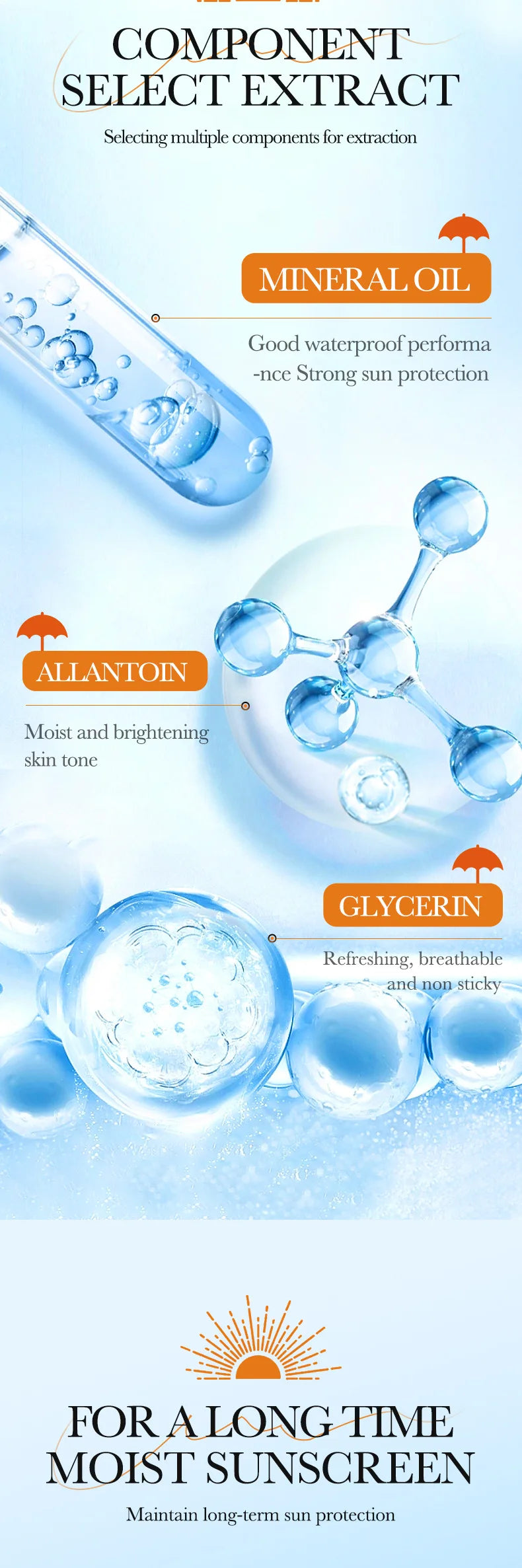 SADOER Spf 50+ Sunscreen for Face Protector Solar skincare Dual Tube Multi Effect PA+++ Facial Sunscreen Solar Blocker