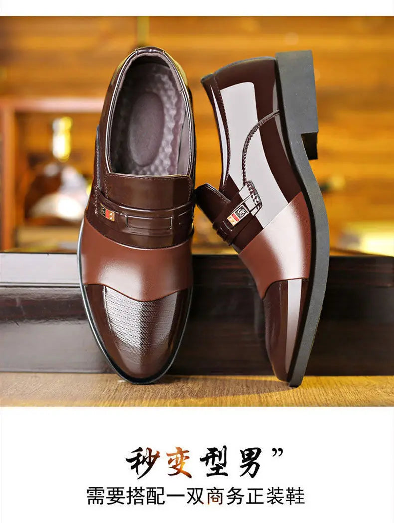 Fashion Business Dress Men Shoes Formal Slip on Dress Shoes Mens Oxfords Footwear High Quality Leather Shoes for Men Loafers