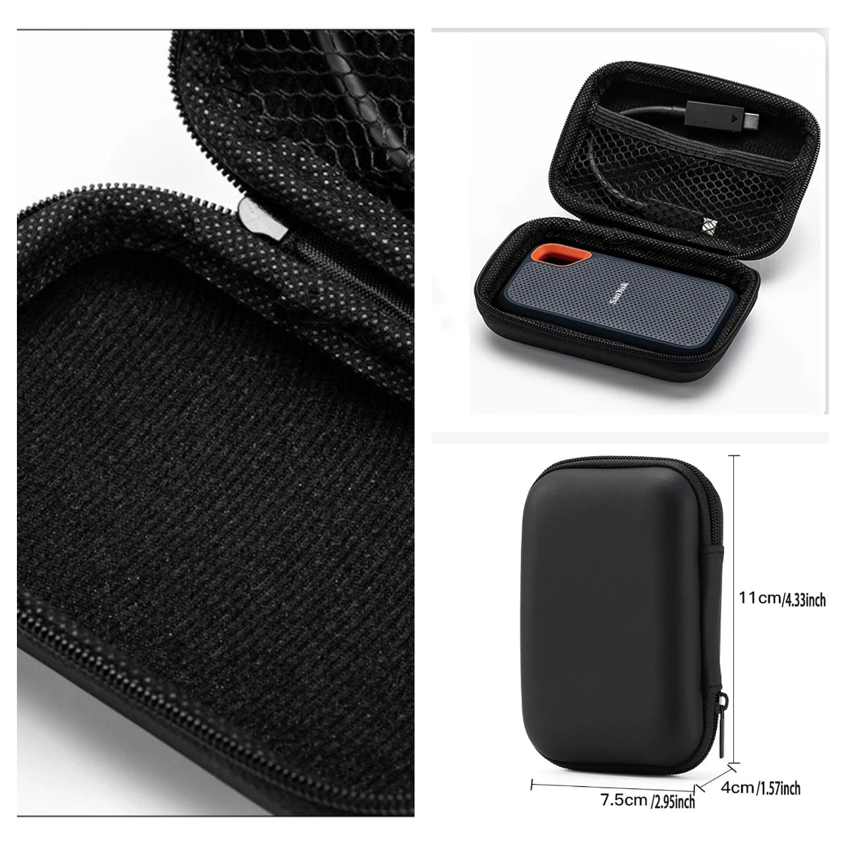 Mini 2.5-inch hard drive storage bag, data cable headphone bag,  poker card bag, card collection storage bag, zero wallet