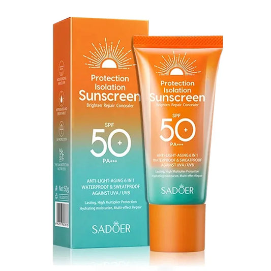 SADOER Spf 50+ Sunscreen for Face Protector Solar skincare Dual Tube Multi Effect PA+++ Facial Sunscreen Solar Blocker