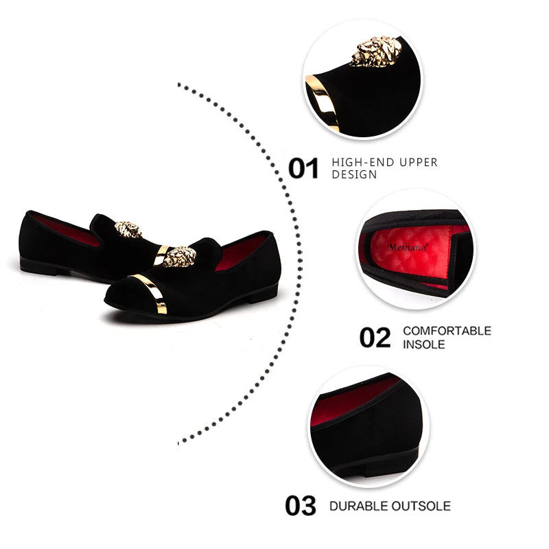Men's Loafers Brand Suede Velvet Leather Shoes Vintage Slip-on Classic Casual Men Driving Shoes Wedding Male Dress Shoes 39-47