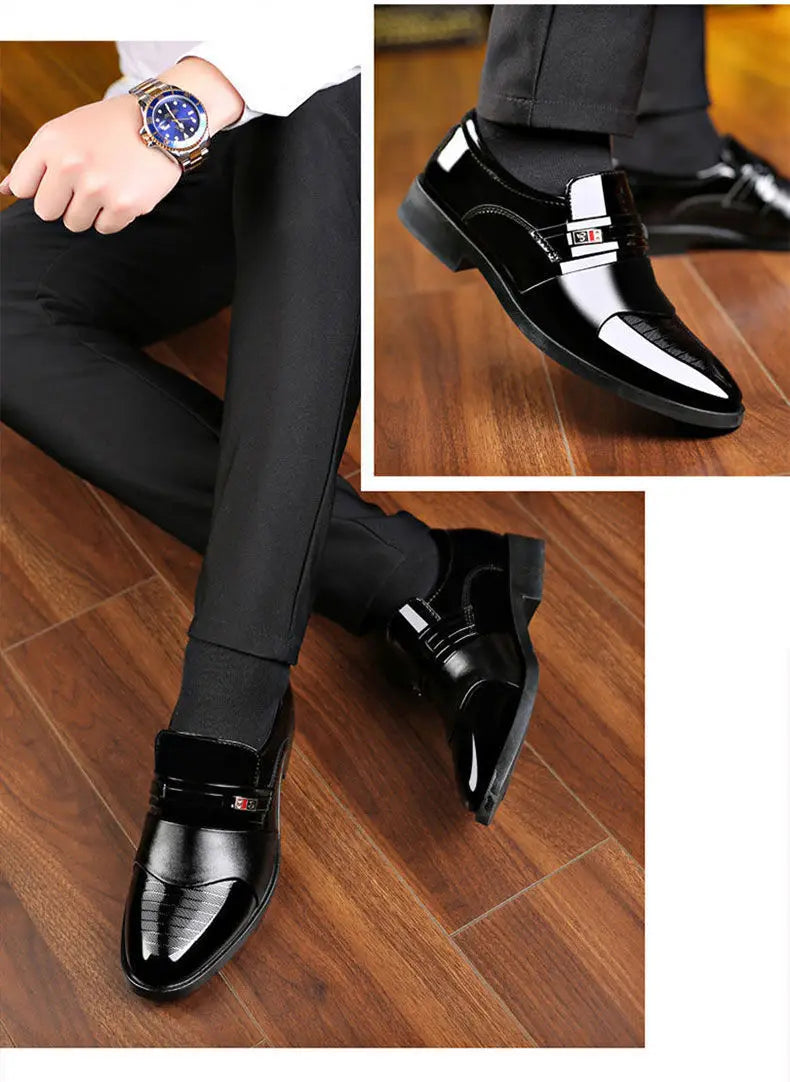 Fashion Business Dress Men Shoes Formal Slip on Dress Shoes Mens Oxfords Footwear High Quality Leather Shoes for Men Loafers