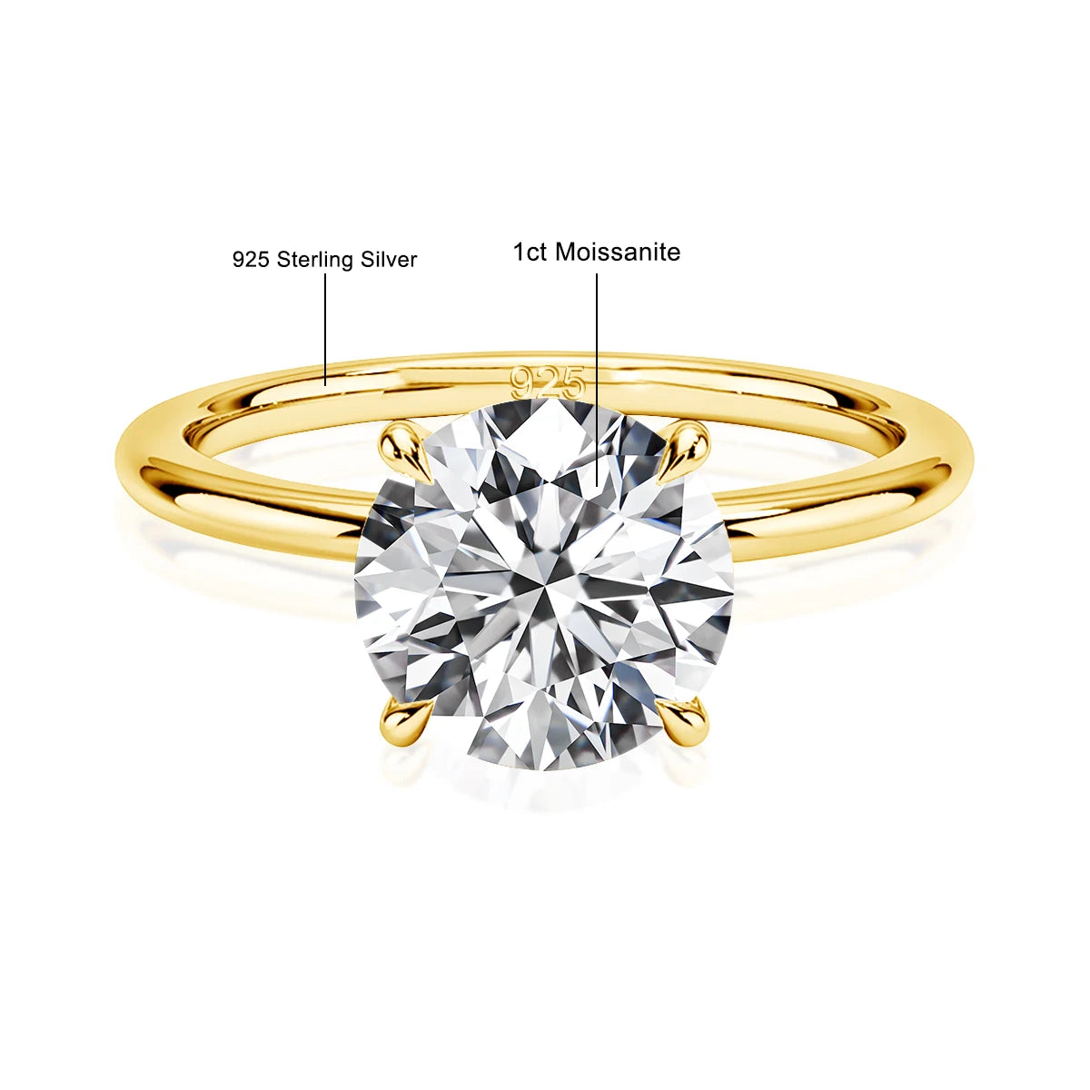 Szjinao 100% Real Gold 14k Gold Moissanite Ring Women Luxury Wedding AU585 K Gold Jewelry Promise Rings Clearance Sale Items Hot