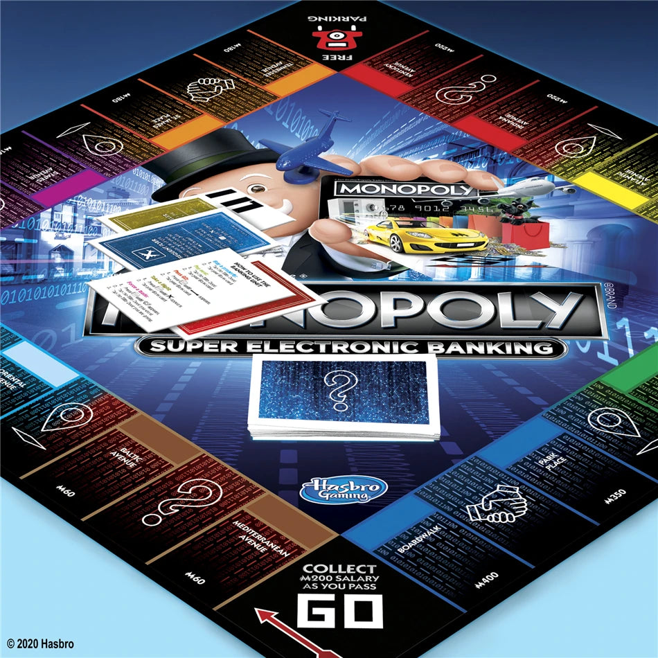 Hasbro Real Estate Tycoon Monopoly Super Electronic Bank Card Machine Monopoly Board Game Toys