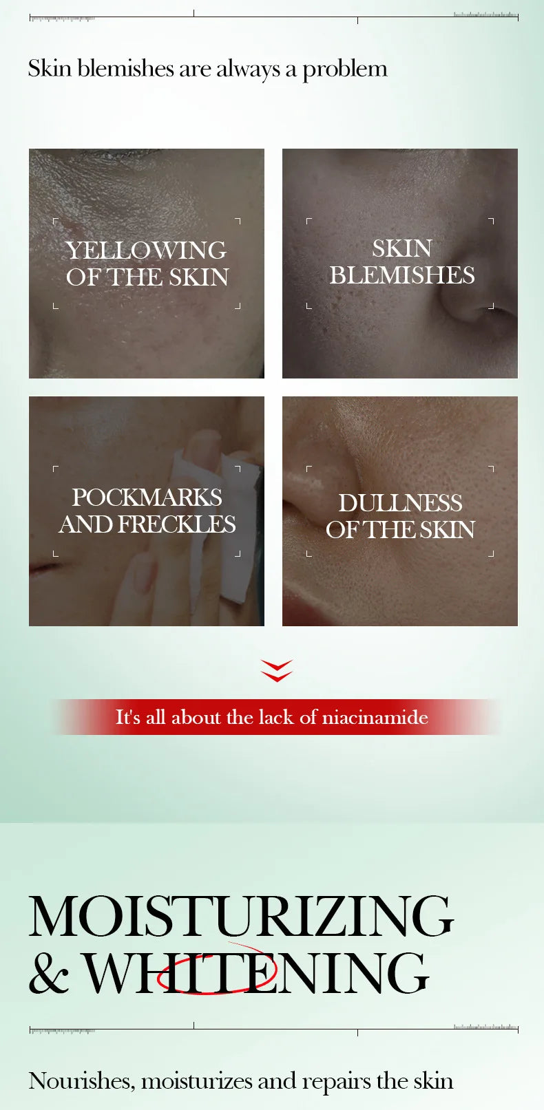 SADOER Nicotinamide Moisturizing Face Cream for Faical Brightening Nourishing Hydrating Firming Facial Creams Face Skin Care