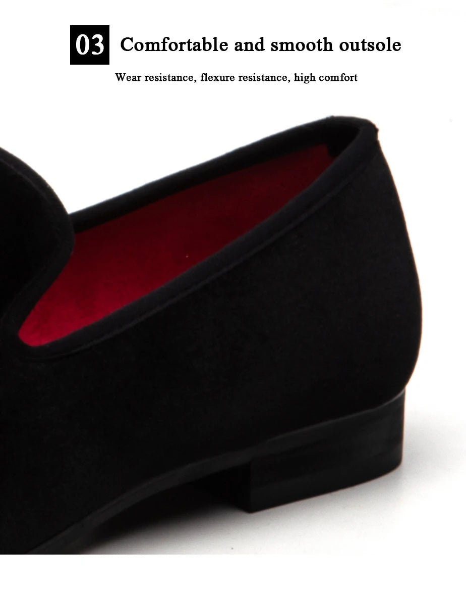 Men's Loafers Brand Suede Velvet Leather Shoes Vintage Slip-on Classic Casual Men Driving Shoes Wedding Male Dress Shoes 39-47