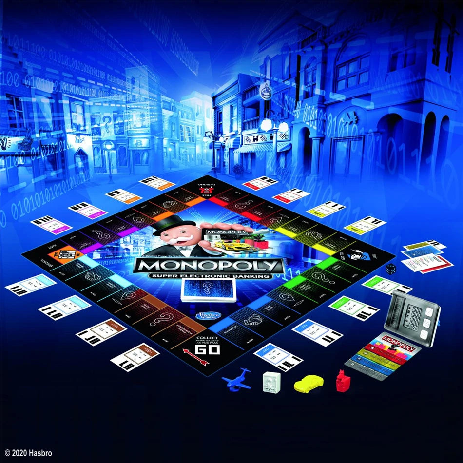 Hasbro Real Estate Tycoon Monopoly Super Electronic Bank Card Machine Monopoly Board Game Toys
