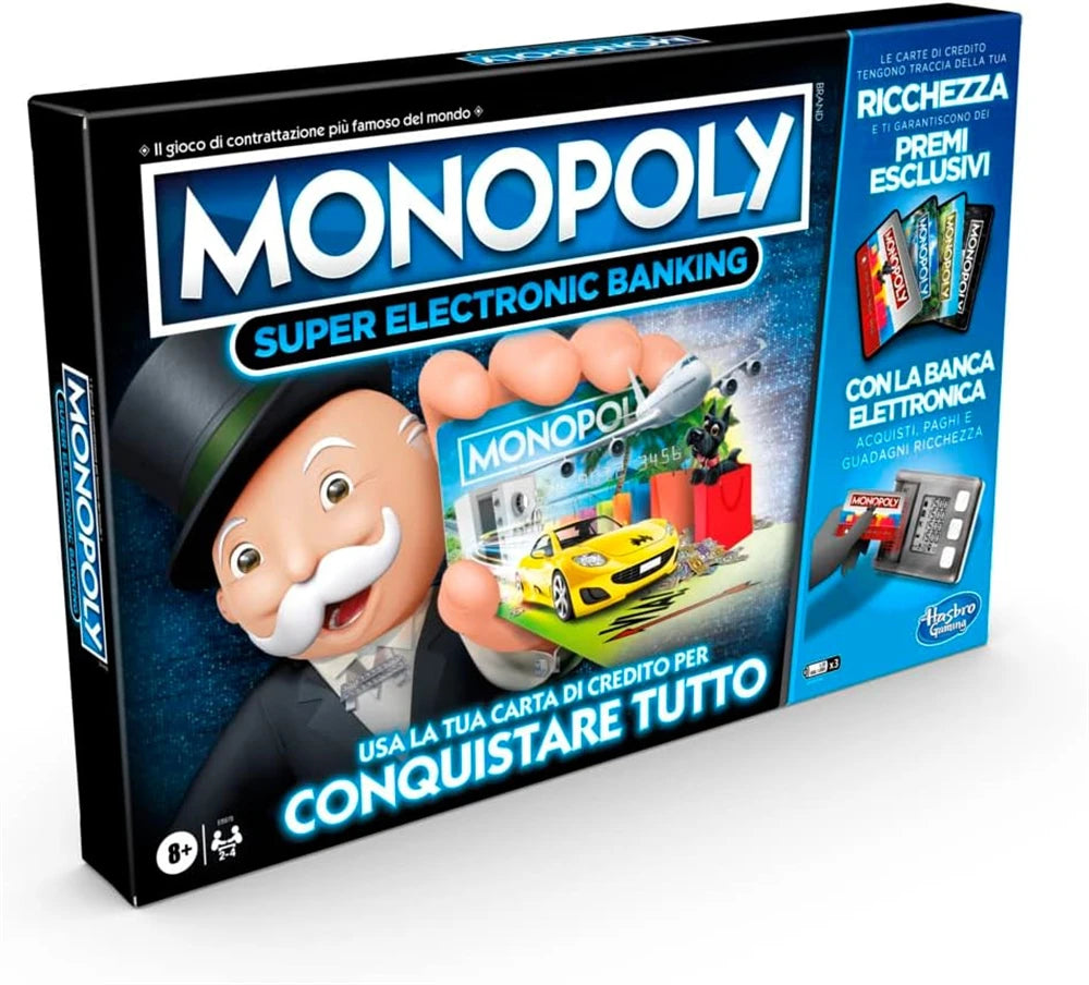 Hasbro Real Estate Tycoon Monopoly Super Electronic Bank Card Machine Monopoly Board Game Toys