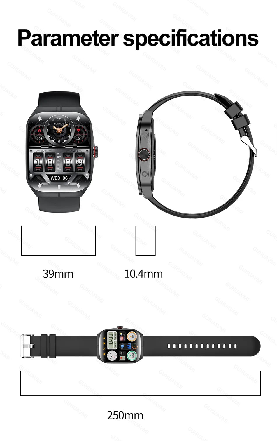 Smartwatch Men Women NFC AMOLED Screen Always Show Time Clock  Bluetooth Call IP68 Waterproof Smart Watch Sport Fitness Bracelet