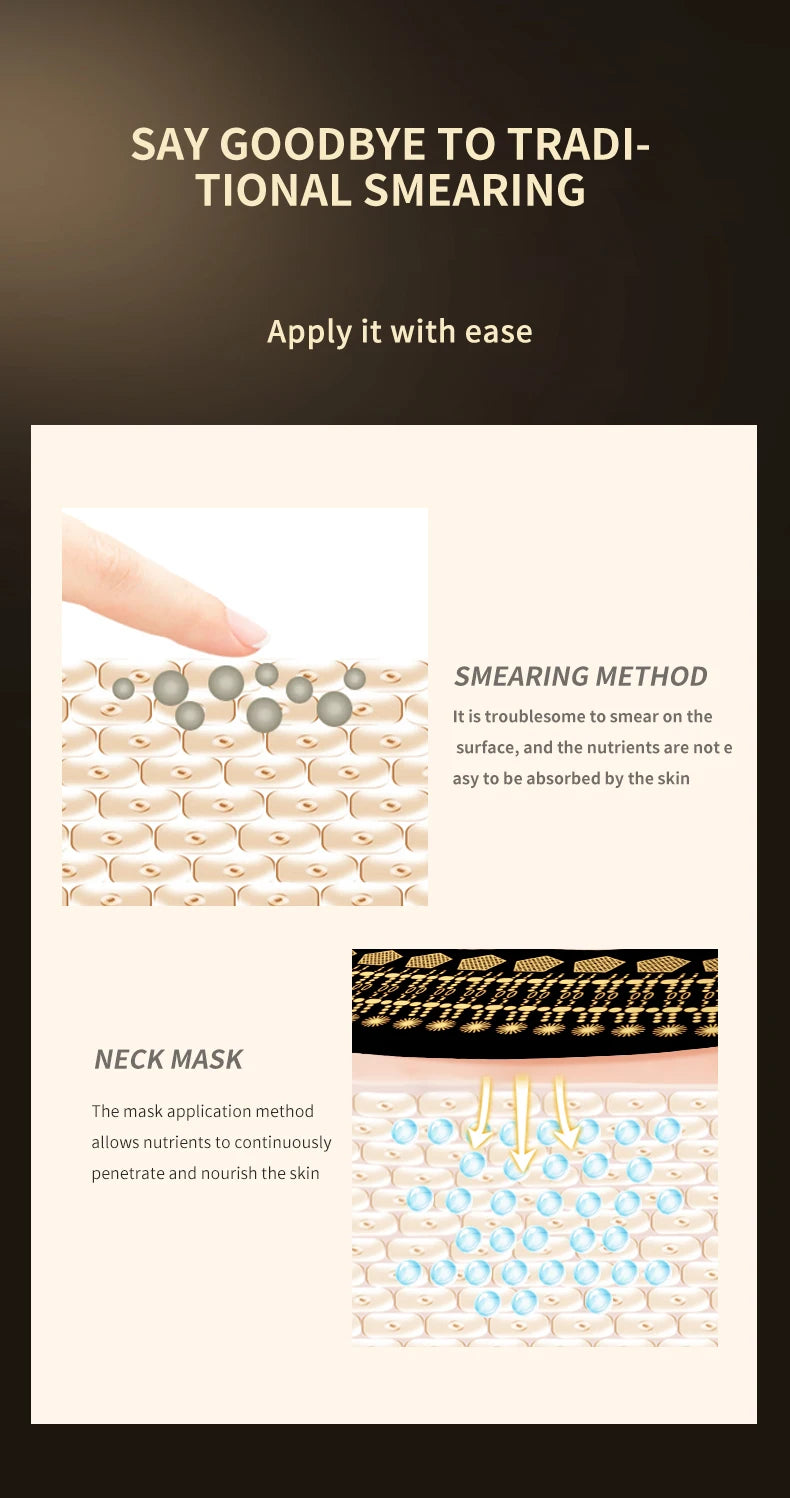 6PCS FONCE Black Truffle peptide Neck mask for neck care and anti-wrinkle cream to lift and firm the neck