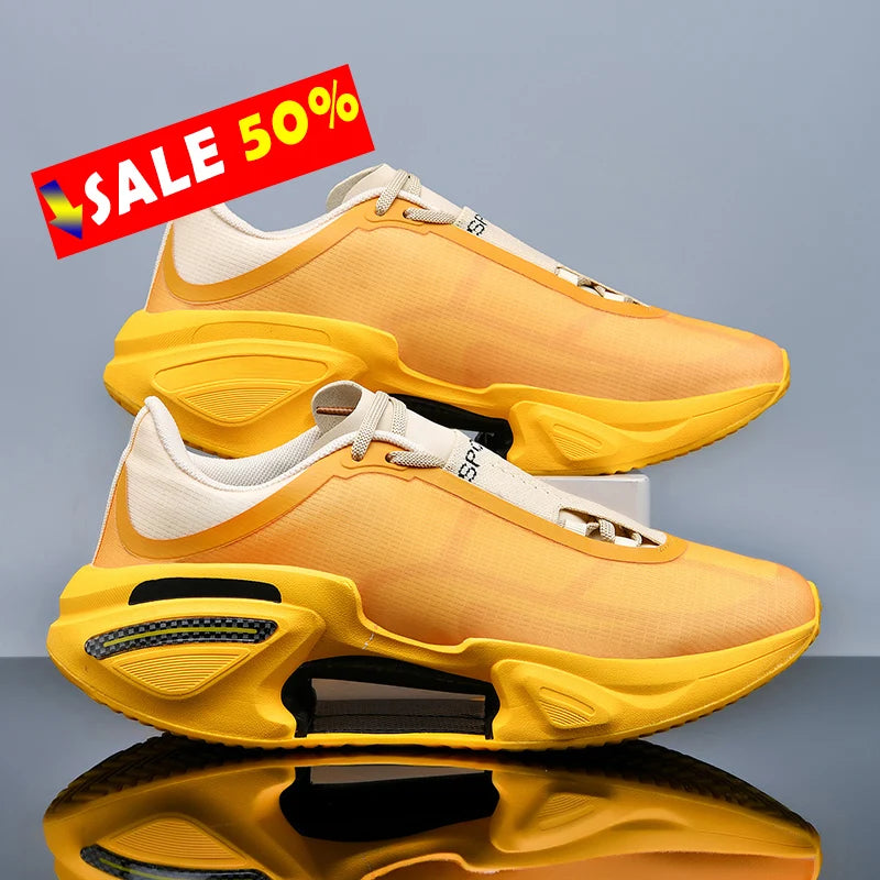 2025 New Men Sports Breathable Lightweight Comfortable Athletic Nonskid Sneakers Daily Leisure Shopping Walking Marathon Shoes