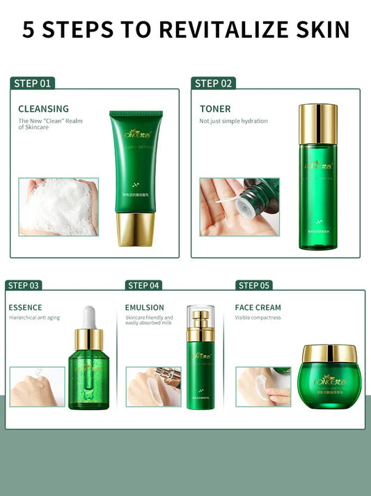 Five Piece FONCE Bose Skin Care Set Face Essence Moisturizing Korean Face Set，all-in-one skin lotion