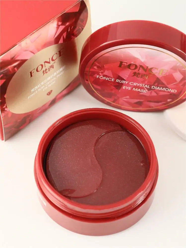 60Pieces Fonce Women's Ruby Moisturizing Eye Mask Patch, Moisturizing and Moisturizing,Easy to Absorb,Mild and Non Irritating