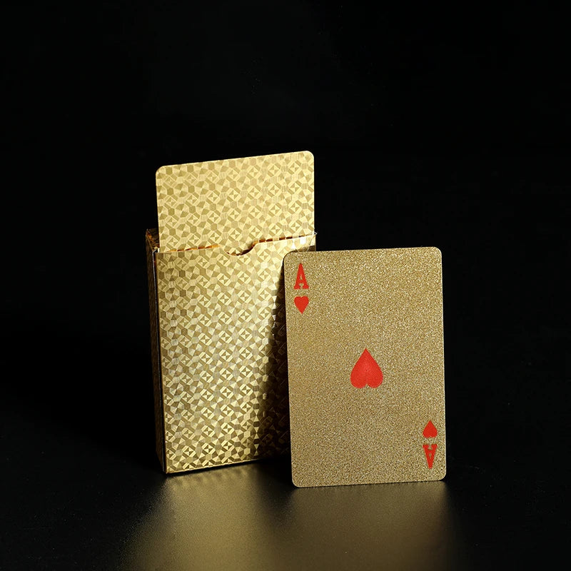 Black Gold Playing Card Game Card Waterproof Creative Magic Tools Chessboard Game Props For Home Holiday Classic Party Game