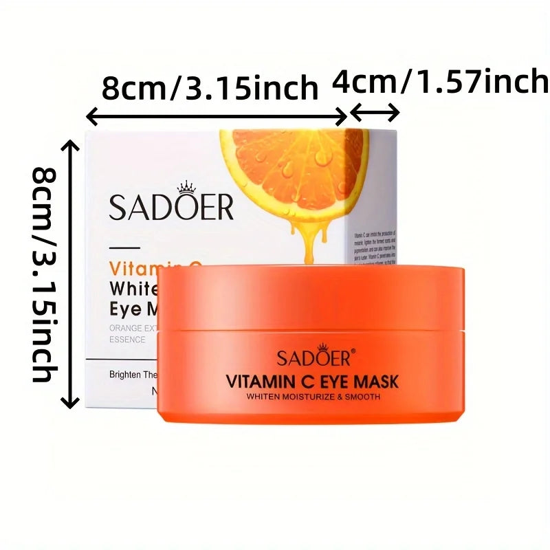 60pcs SADOER Vitamin C Collagen Eye Mask Anti Dark Circles Removal Eyes Bags Moisturizing Firming Eye Patches Eyes Skin Care