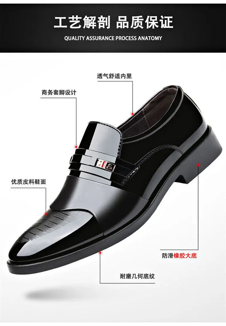 Fashion Business Dress Men Shoes Formal Slip on Dress Shoes Mens Oxfords Footwear High Quality Leather Shoes for Men Loafers