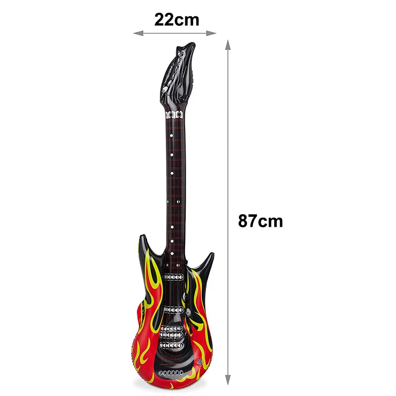 1pc Guitar Balloon 36inch Inflat Guitar Music Rock Party Decoration 80s 90s Disco Party Supplies