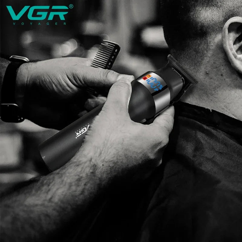 VGR Professional Beard Hair Trimmer For Men Electric Hair Clipper Waterproof Facial Trimer Haircut Machine Rechargeable V-987