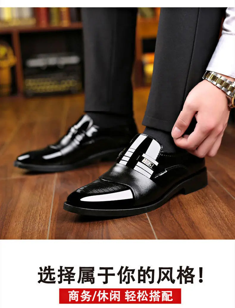 Fashion Business Dress Men Shoes Formal Slip on Dress Shoes Mens Oxfords Footwear High Quality Leather Shoes for Men Loafers