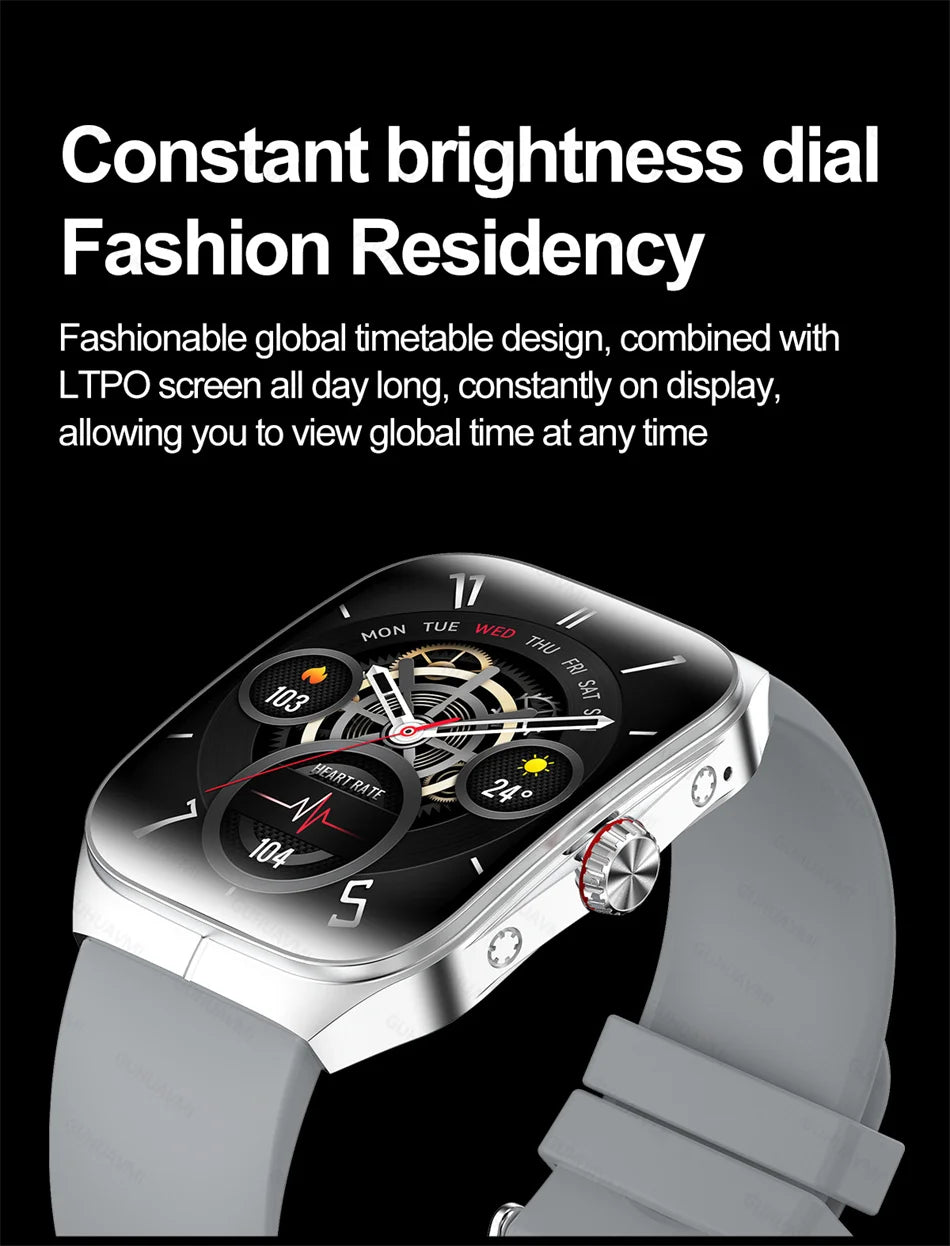 Smartwatch Men Women NFC AMOLED Screen Always Show Time Clock  Bluetooth Call IP68 Waterproof Smart Watch Sport Fitness Bracelet