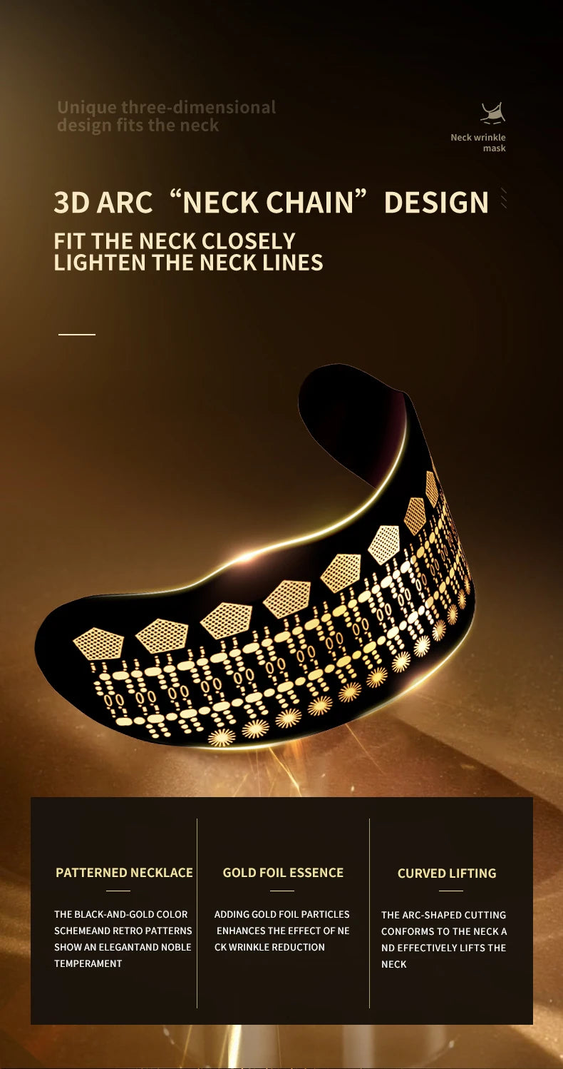 6PCS FONCE Black Truffle peptide Neck mask for neck care and anti-wrinkle cream to lift and firm the neck