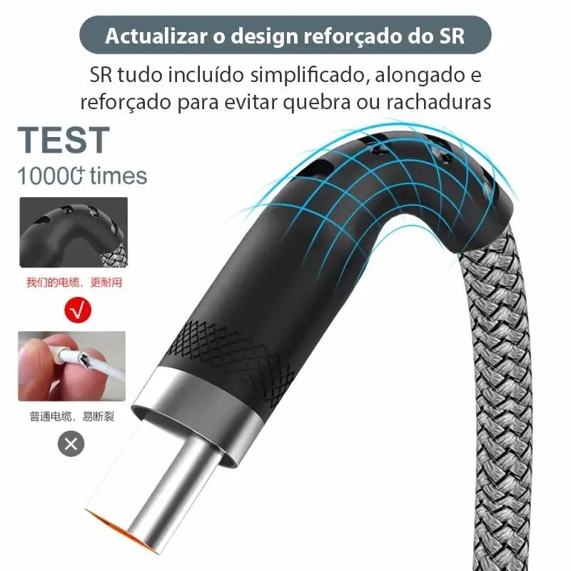 Extended 3 5 8 Meter Type-C USB Android 5A Super- Charging Cable Suitable For Phone Data Cable Ultra Long Charging Cable