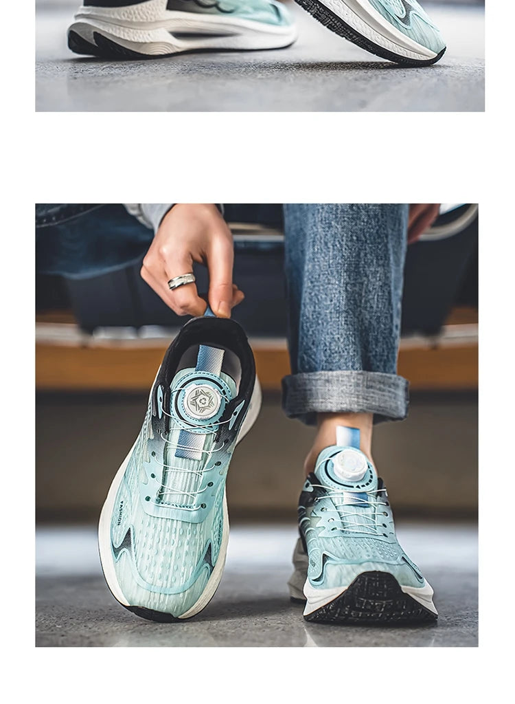 Summer Breathable Casual Sports Shoes for Men, New Fashion Trend, Versatile Breathable Mesh Swivel Buckle Running Shoes, Suitable for Daily Wear in Outdoor Sports