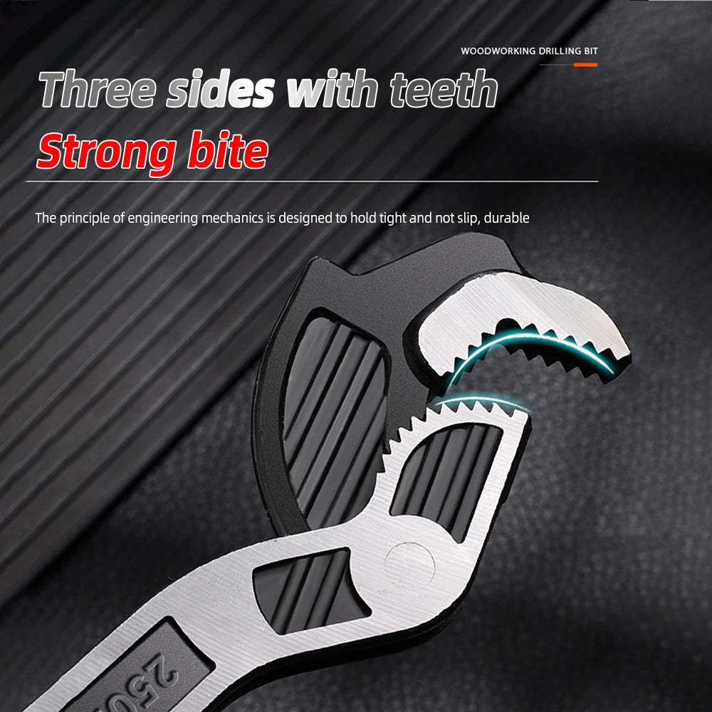 AIRAJ Universal Wrench Multi-Function Adjustable Wrench Fast Wrench CR-V Bathroom Pipe Wrench Plumber Multi Hand Tool