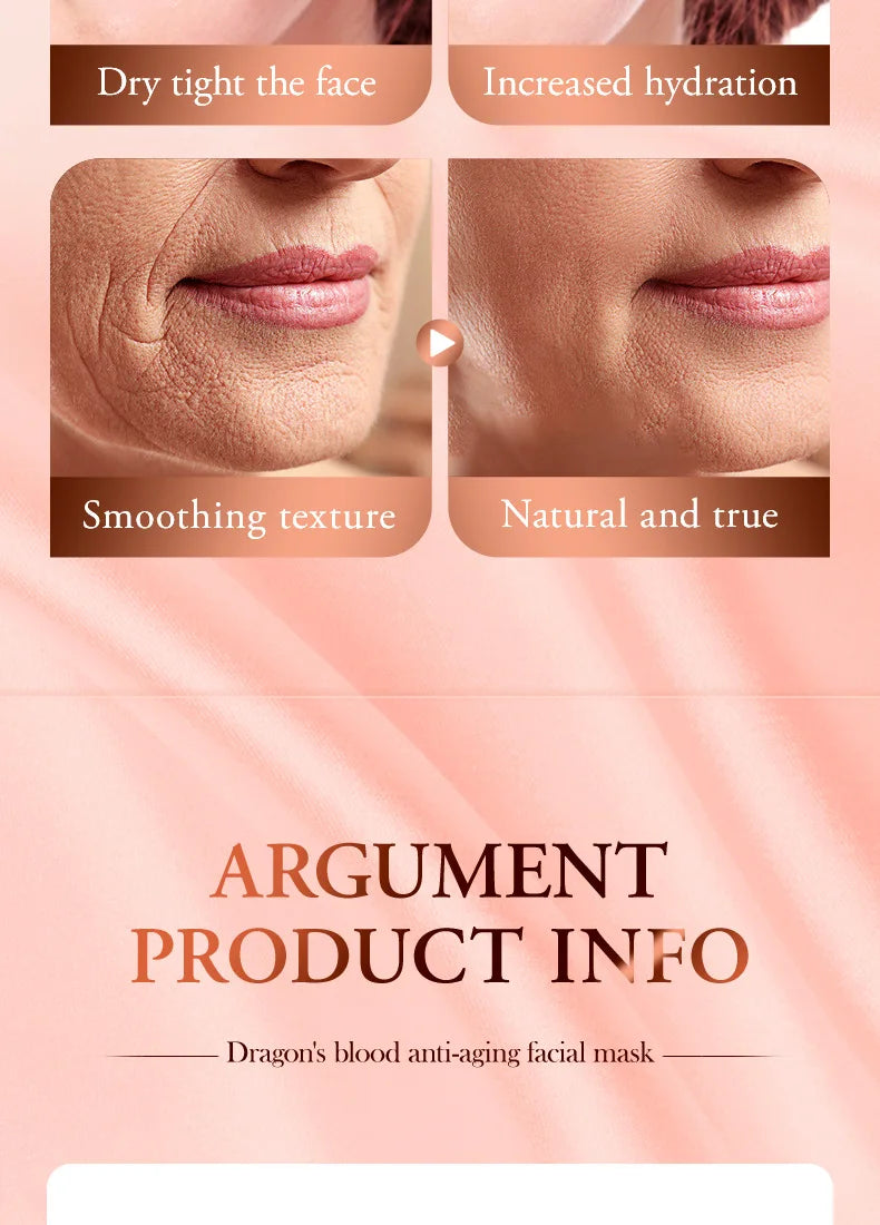 5/10pcs SADOER Dragon Blood Facial Masks for Face Moisturizing Anti-aging Hydrating Face Mask Facial Skin Care Products
